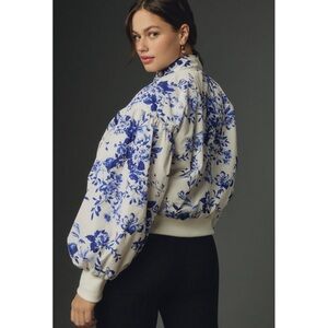 Cropped Floral Bomber Jacket